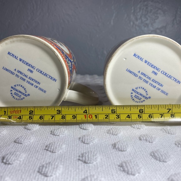 VTG Charles Diana "Royal Wedding" Etruria Wedgewood Special Edition Coffee Cups - Picture 8 of 11